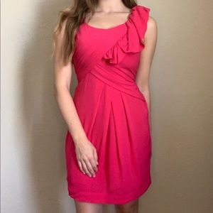 BCBG MAXAZRIA Ruffle Sleeve Dress